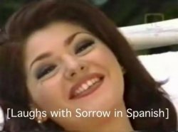 Soraya Laughs with sorrow in Spanish Meme Template