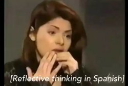 Soraya Reflective thinking in Spanish Meme Template