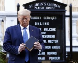 Trump Bible St. John's Church Meme Template