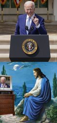 Biden invokes his supposed god Meme Template