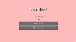 Minecraft death screen Meme Template