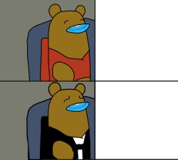 Tuxedo Winnie the Pooh Among Us Meme Template