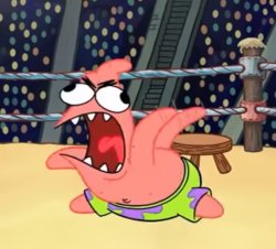 Patrick Going Crazy Meme Template