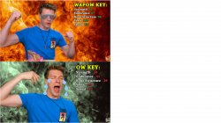 Wapow Key Vs. Ow Key Meme Template