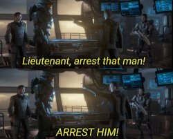 Lieutenant arrest that man two panels Meme Template