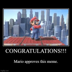 Mario Approves This Meme Meme Template