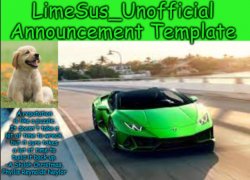 LimeSus Car Announcement Temp V1 (1) Meme Template