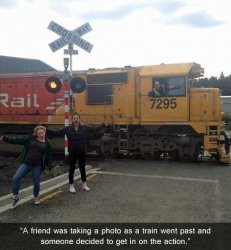 Train Photo Bomber Meme Template