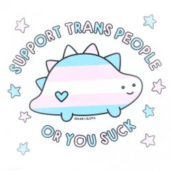 support trans people or you suck Meme Template