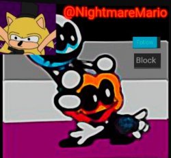 NightmareMario announcement thingy Meme Template
