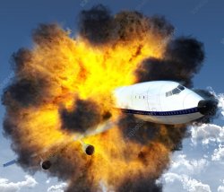 exploding plane Meme Template