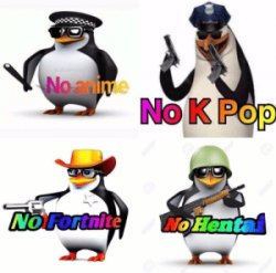 the 4 horsemen of powerful penguin Meme Template