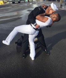 Gay Sailor kissing Meme Template