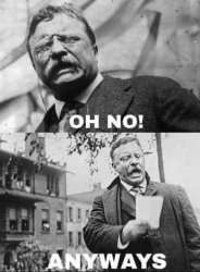 Teddy Roosevelt oh no anyways Meme Template