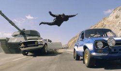 Fast and Furious 6 man jumping to other car Meme Template