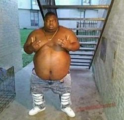 fat dude in hallway Meme Template