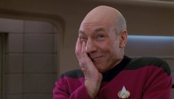 Giggling Picard Meme Template