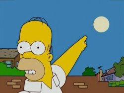 Homer Simpson pointing at sun Meme Template
