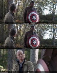 Old Cap giving shield Meme Template