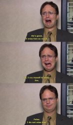Dwight misses Jim Meme Template