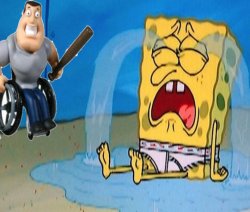 Spongebob Crying Right Next To Joe Swanson Meme Template