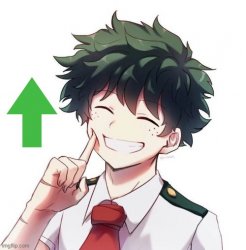 deku upvote Meme Template