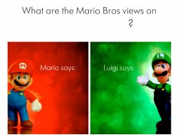 MArio and luigs thoughts Meme Template