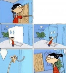 Double D has a visitor Meme Template