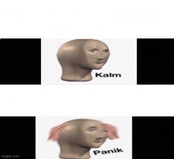 Kalm panik horizontal Meme Template