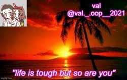 val's announcement Meme Template