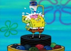 SpongeBob pouring bleach Meme Template