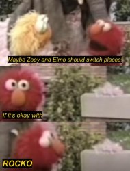 Elmo Rocko Meme Template