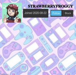 Strawberryfroggy announcement Meme Template