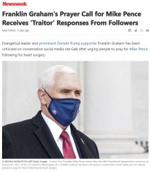 Franklin Graham prays for Mike Pence Meme Template