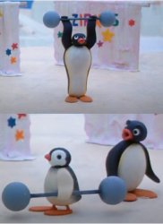 Pingu and Pinga Meme Template