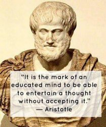 Aristotle educated mind Meme Template