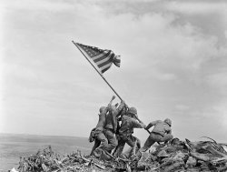 Raising the Flag on Iwo Jima Meme Template