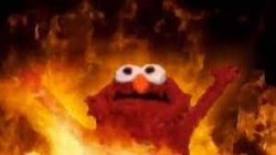 Elmo in hell Meme Template