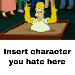 Homer Simpson Flips Off At Who Meme Template