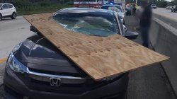 plywood in windshield Meme Template