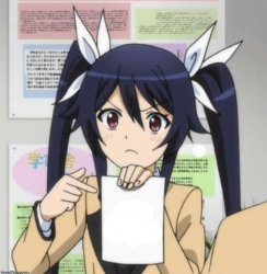 anime girl paper Meme Template