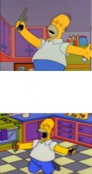 Homer Monkey Paw Meme Template