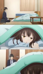 Sayu Under The Blanket Meme Template