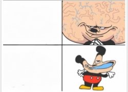 Mickey mouse brain Meme Template