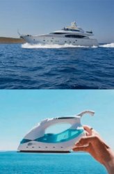 yacht vs clothing iron Meme Template