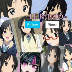 Le patato Mio announcement Meme Template