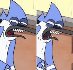 Cringe Mordecai among us Meme Template