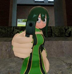 Froppy with Gun Meme Template