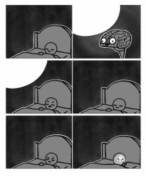 Stop it, I'm trying to sleep brain Meme Template