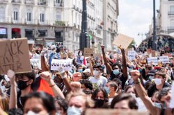 BLM protest Spain Meme Template